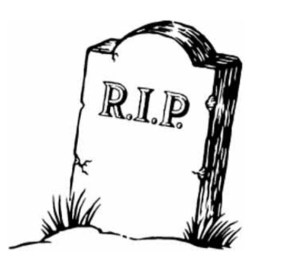 Picture of a tombstone R.I.P.