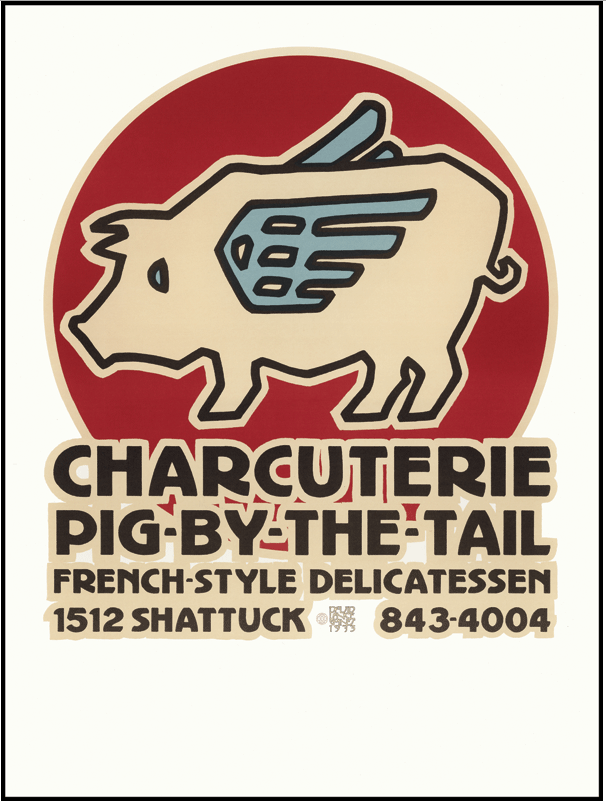 Illustration Charcuterie Pig by the Tail Ad