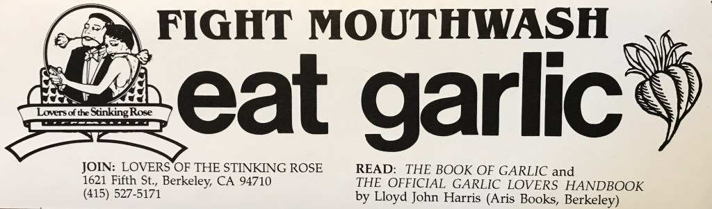 Bumper sticker, Fight Mouthwash Eat Garlic