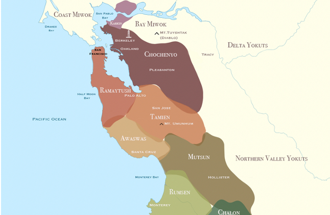 Map of Ohlone Territories