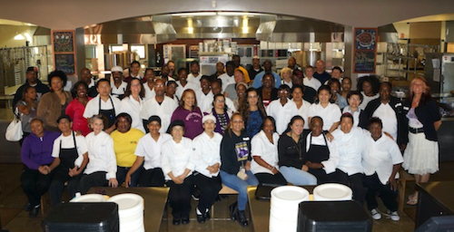 Picture of food preparation staff